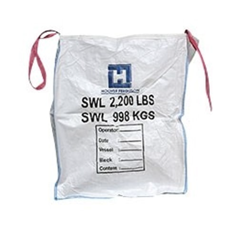 50 Cu. Ft. White Polypropylene Trash Compactor Bag w/ Universal Red Strap