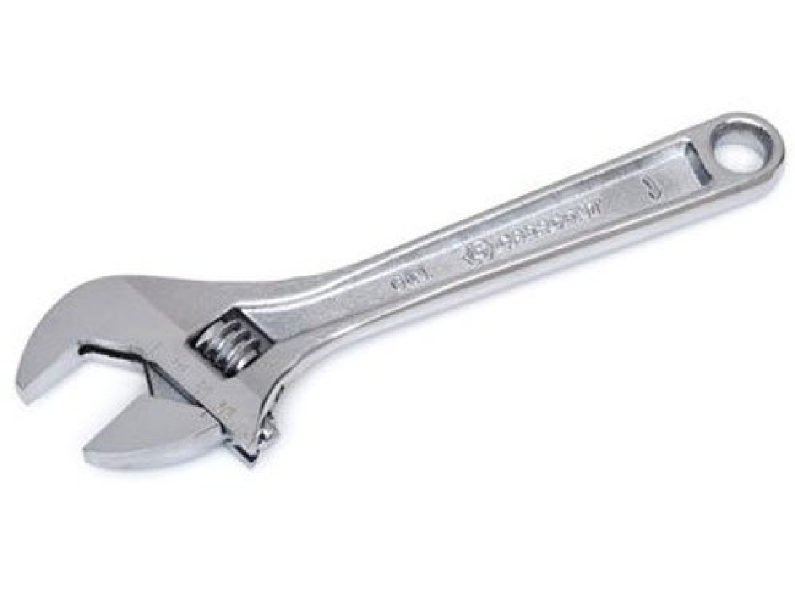 10" Chrome Adjustable Wrench w/ 1 5/16" Opening - CRESCENT