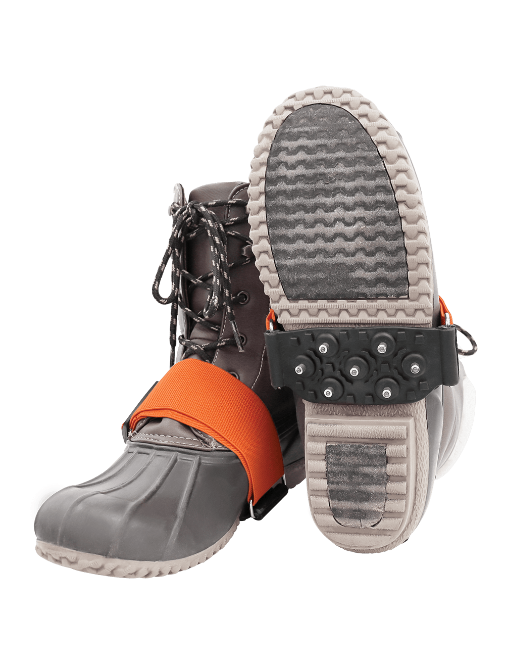 Ice Gripster™ Treads Anti-Slip Mid-Sole Traction Cleats with Tungsten Carbide Studs