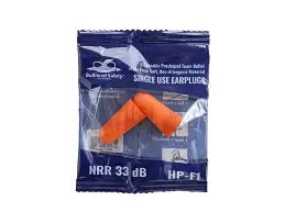 Bullhead Safety® Hearing Protection - Orange PU foam bullet earplug without cord, NRR 33 dB. 200 pairs