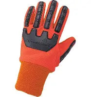 Orange Cotton Corded Glove w/ Impact (72 Count)