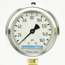 2 1/2" 60 PSI 213.53 Series Glycerin Filled Lower Mount Industrial Pressure Gauge