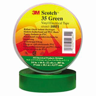 3/4" x 66' Green 35 Vinyl Electrical Tape
