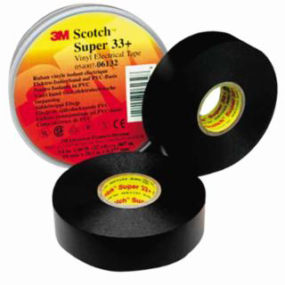 3/4" x 66' Scotch 33+ Black Super Vinyl Electrical Tape