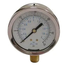 2 1/2" 5000 PSI 213.53 Series Glycerin Filled Lower Mount Pressure Gauge