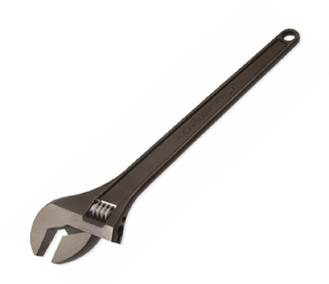 15" Black Adjustable Wrench w/ Tapered Handle - CRESCENT