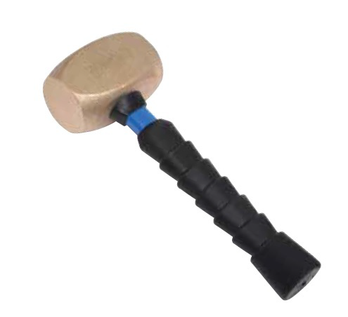 12" 1 1/2 Lb. Brass Hammer w/ Cushion Grip Fiberglass Handle - WILLIAMS TOOLS