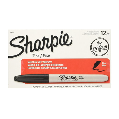Black Sharpie Permanent Markers (12 Count)