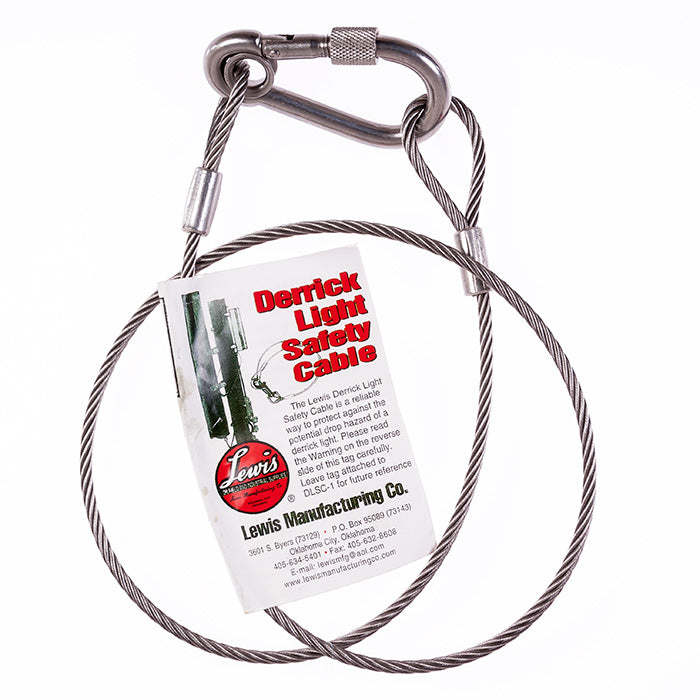 Safety Cable 5/32 x 36" W/Snap Hook with Screw Lock End - DLSC-2SS 480WL