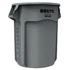 55 Gal. BRUTE Gray Round Vented Trash Can Container (Lid Not Included)
