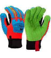 Insulated Impact Corded Cotton Glove w/ Water Proof Liner Medium (12 Count)