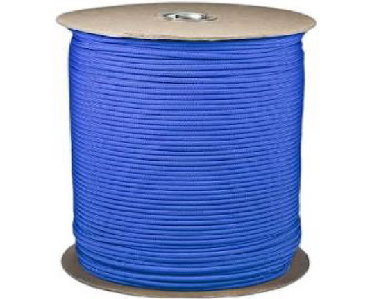 1000' 550 Lb. Type III 7 Strand Royal Blue Nylon Paracord