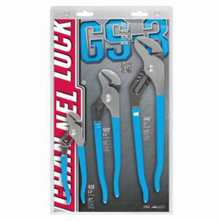 6 1/2" 9 1/2" and 12" Channellock Straight Jaw Plier Set (3 Piece) - CHANNELLOCK