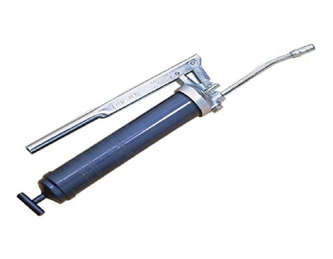 14.5 Oz Cartridge Lever Type Heavy-Duty Grease Gun w/ 6" Extension &amp; Coupler - LINCOLN INDUSTRIAL