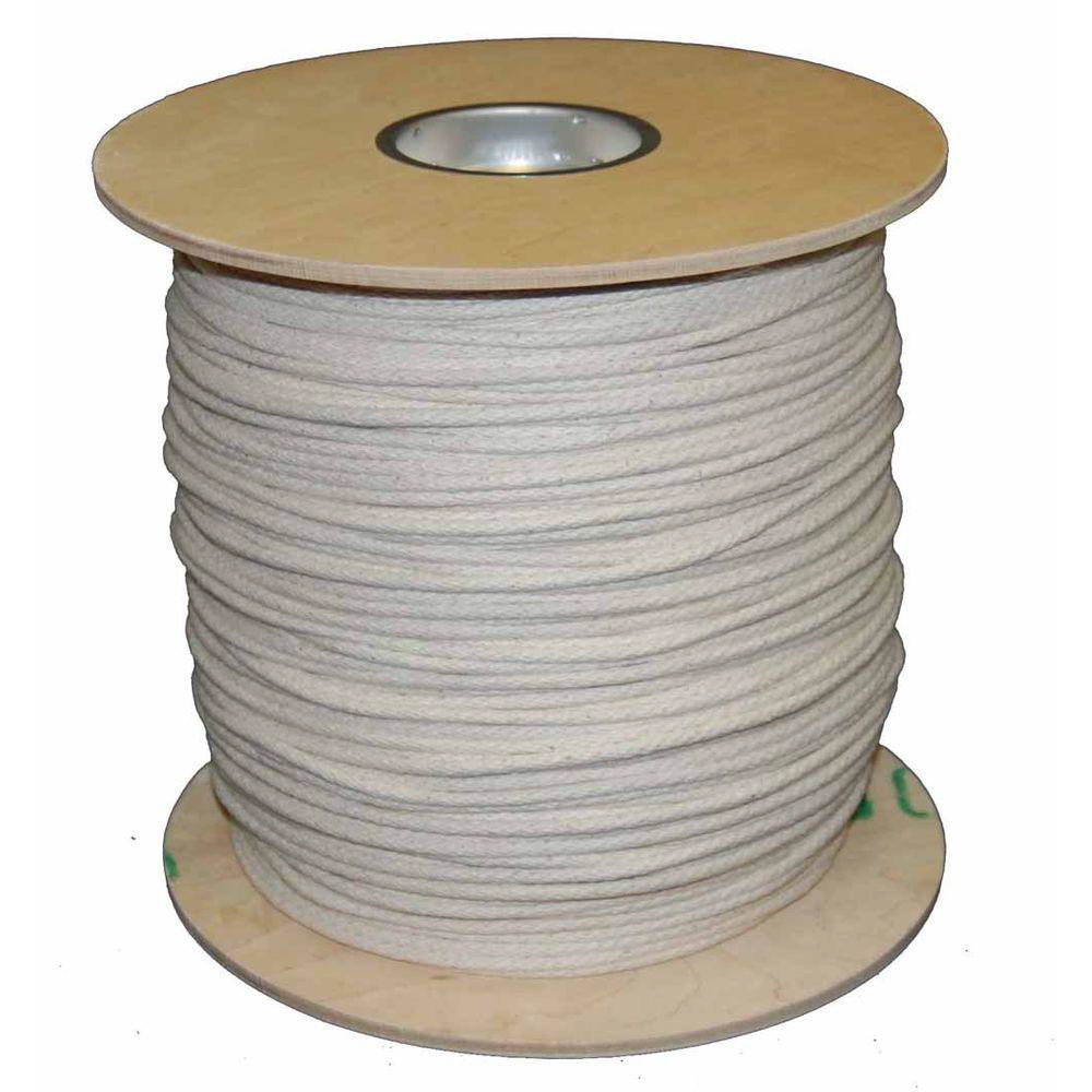 3/8" x 1200' White Cotton Synthetic Core Sash Cord