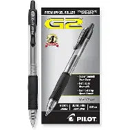 Black Pilot G2 Fine Point Retractable Premium Gel Ink Pen (12 Pack)