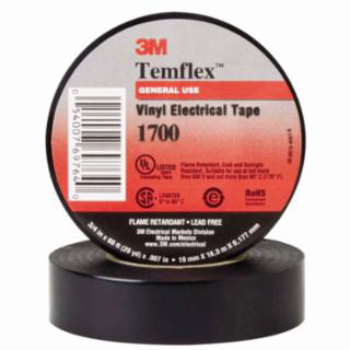 3/4" x 60' Black Temflex 1700 Vinyl Electrical Tape